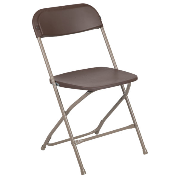 Brown Plastic Folding Chair