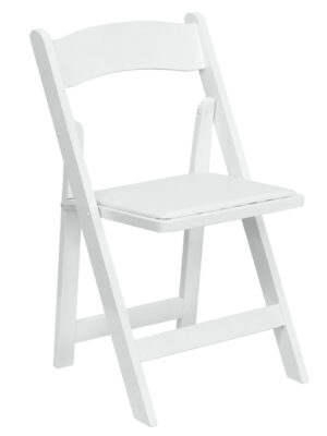 White Wood Folding Chair