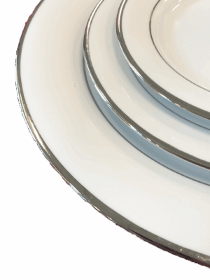 White China with Platinum Band